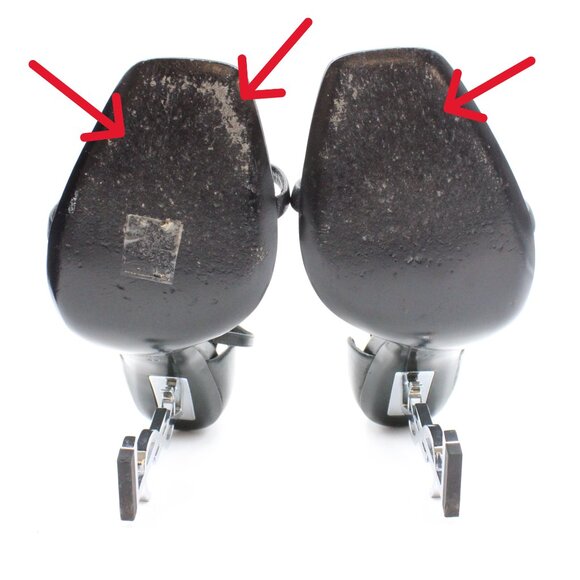 Pre-Owned Saint Laurent YSL Opyum Heeled Sandals in Black Leather/Nickle Size 39 - Picture 9 of 16